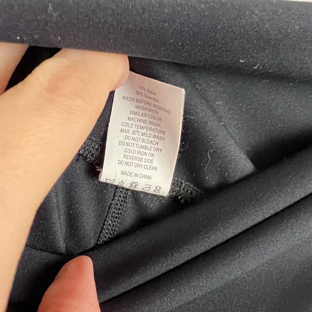 ZYIA Black Mesh Inset Leggings